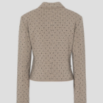 GANNI Flock Check Suiting Blazer – Tigers Eye