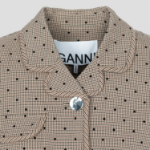GANNI Flock Check Suiting Blazer – Tigers Eye