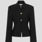 GANNI Light Twill Suiting Blazer – Black