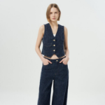 GANNI Fluffy Denim Waist Vest – Rinse