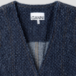GANNI Fluffy Denim Waist Vest – Rinse