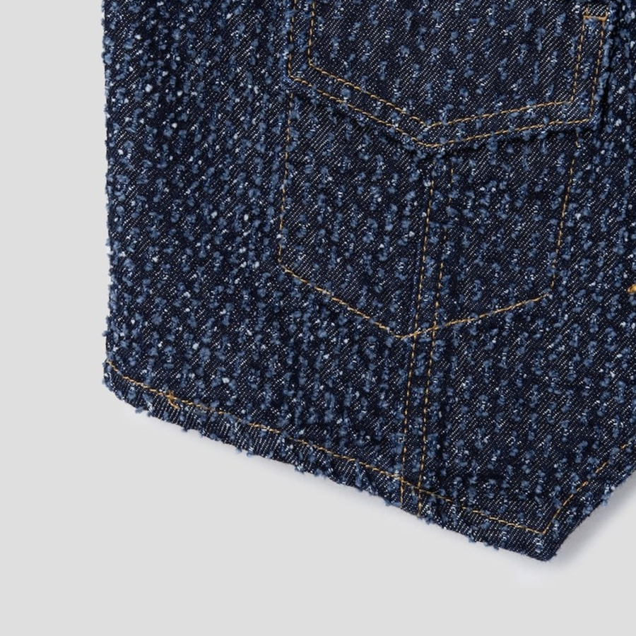 GANNI Fluffy Denim Waist Vest – Rinse