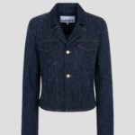 GANNI Fluffy Denim Fitted Blazer – Rinse