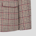 GANNI Check Wool Mix Boxy Blazer – Beige