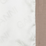 GANNI Drapey Melange Oversized Blazer – Beige