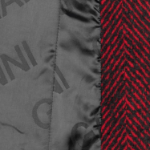 GANNI Herringbone Wool Curve Sleeve Blazer – Red