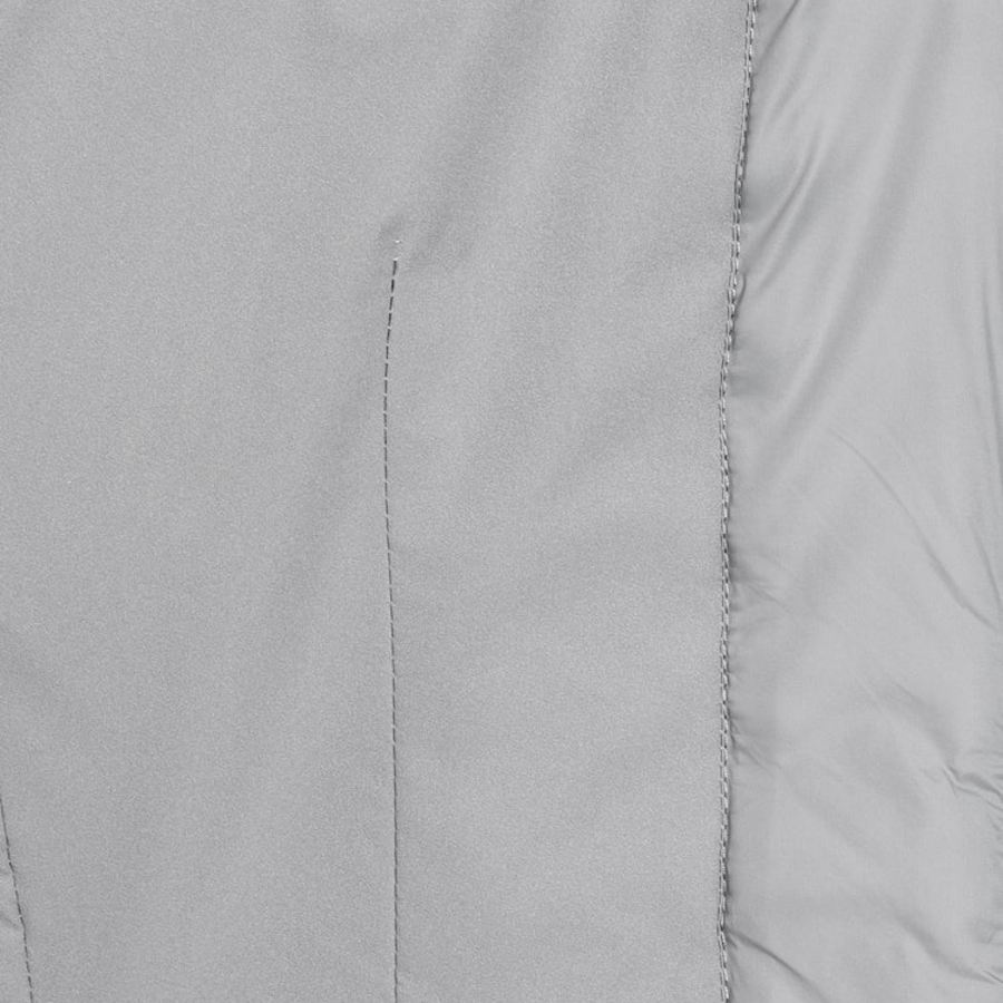 GANNI Stretch Quilt Curve Sleeve Jacket – Gray