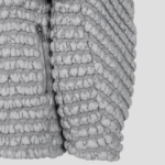 GANNI Stretch Quilt Curve Sleeve Jacket – Gray