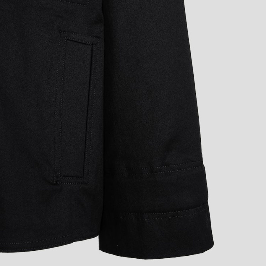 GANNI Herringbone Canvas Jacket – Black