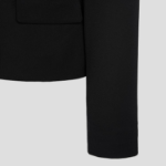 GANNI Light Twill Suiting Fitted Blazer – Black