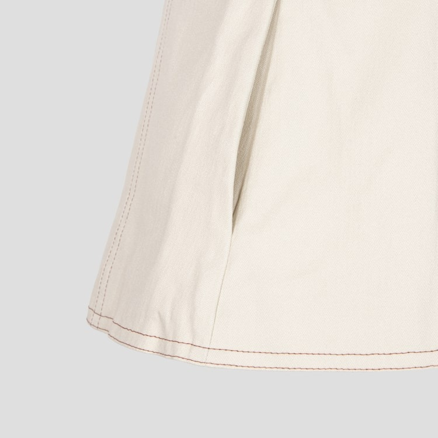 GANNI Herringbone Canvas Fitted Blazer – Summer Sand