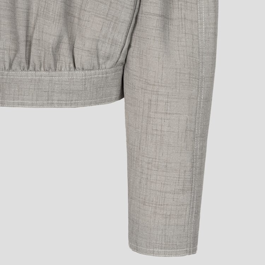 GANNI Light Melange Suiting Short Jacket – Alfalfa