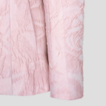 GANNI Textured Cloqué Curve Sleeve Blazer – Bleached Mauve