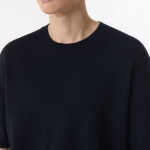 Cool Touch Crew Neck Short Sleeve Knit — Navy