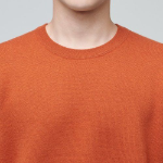 Minimal Crew Neck Knit — Tangerine