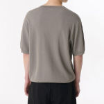 Cool Touch Crew Neck Short-Sleeve Knit — Mushroom