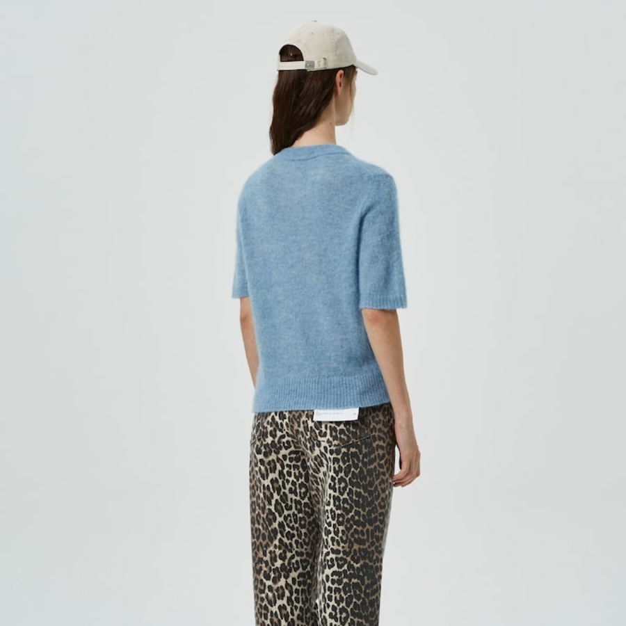 GANNI Fine Brushed Alpaca Puppies – Sky Blue