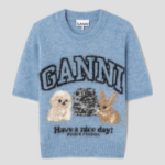 GANNI Fine Brushed Alpaca Puppies – Sky Blue