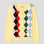 GANNI Cashmere Wool Mix Cardigan – Lemon
