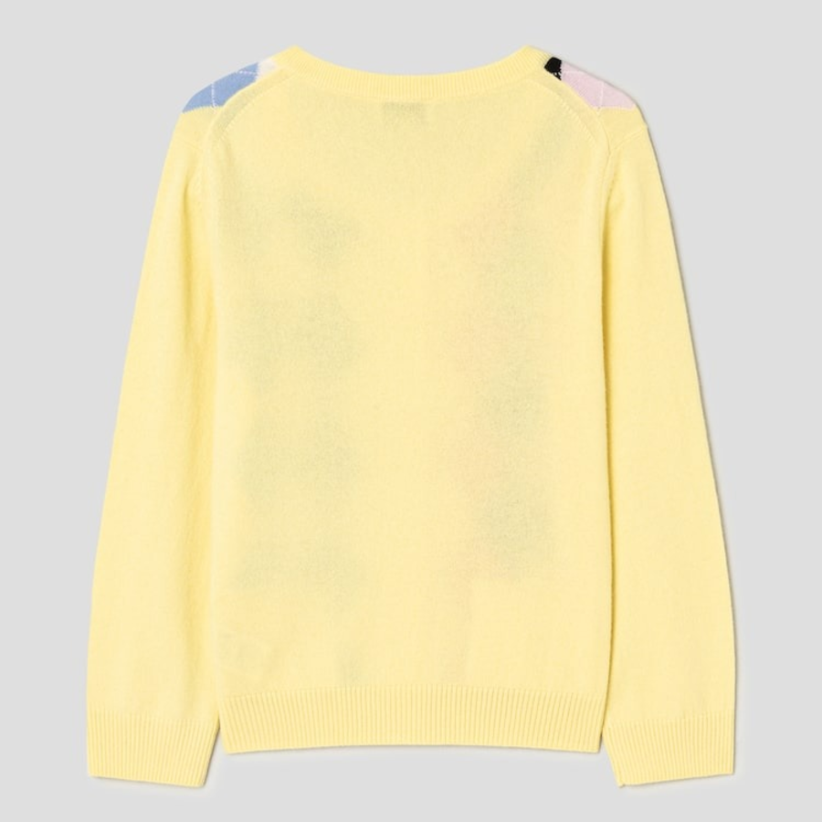 GANNI Cashmere Wool Mix Cardigan – Lemon
