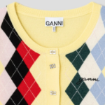 GANNI Cashmere Wool Mix Cardigan – Lemon