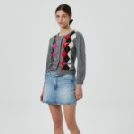 GANNI Cashmere Wool Mix Cardigan – Grey