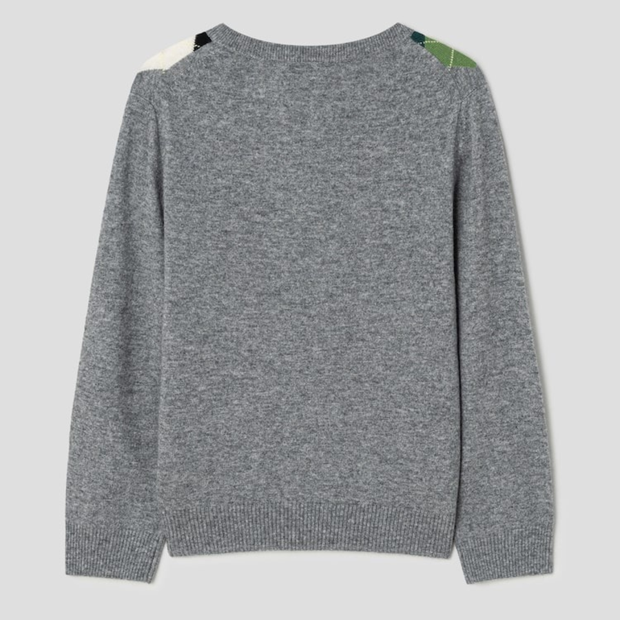 GANNI Cashmere Wool Mix Cardigan – Grey