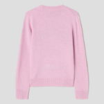GANNI Graphic Wool Mix Poodle Crewneck – Light Pink