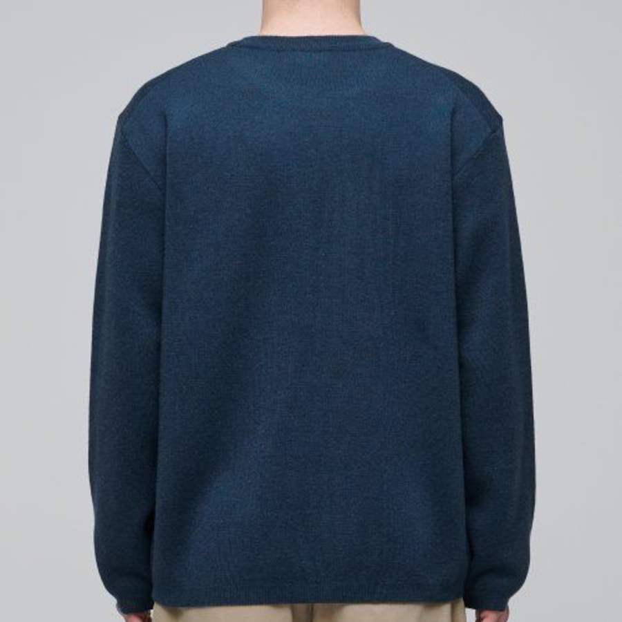 Minimal Crew Neck Knit — Turquoise