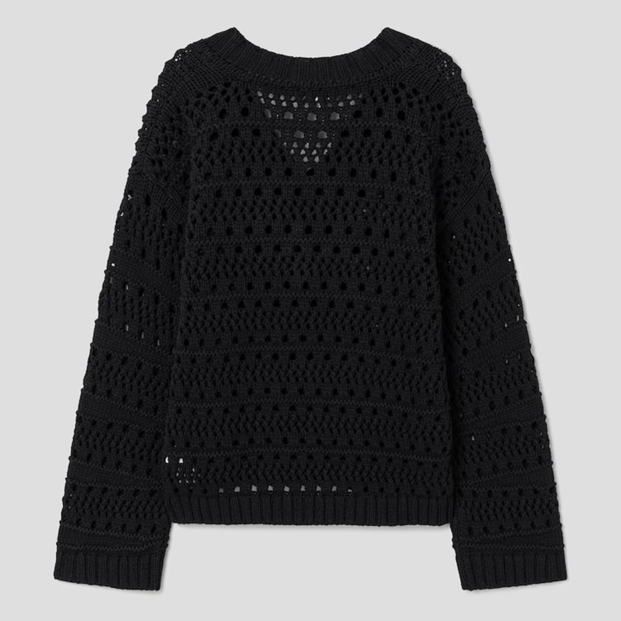 GANNI Cotton Mix V-neck – Black