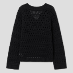 GANNI Cotton Mix V-neck – Black