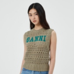GANNI Cotton Mix Vest – Paloma Melange