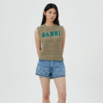 GANNI Cotton Mix Vest – Paloma Melange