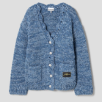 GANNI Denim Handknit Cardigan – Sky Blue