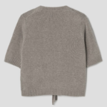 GANNI Future Wool Mix Short Sleeve Cardigan – Dusty Olive