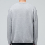 Minimal Crew Neck Knit — Light Grey