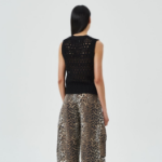 Вязаный жилет с завязками Cotton Mix Tie String Vest – Black