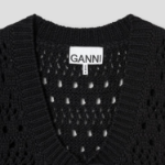 Вязаный жилет с завязками Cotton Mix Tie String Vest – Black