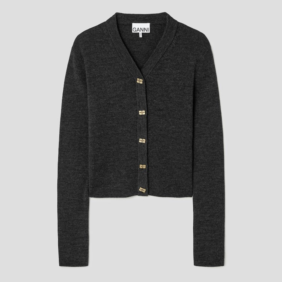 Кардиган Mini Ribbed Merino Cardigan – Phantom