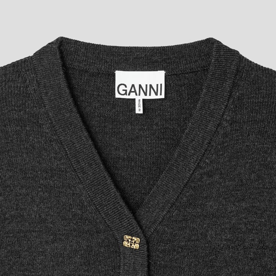 Кардиган Mini Ribbed Merino Cardigan – Phantom