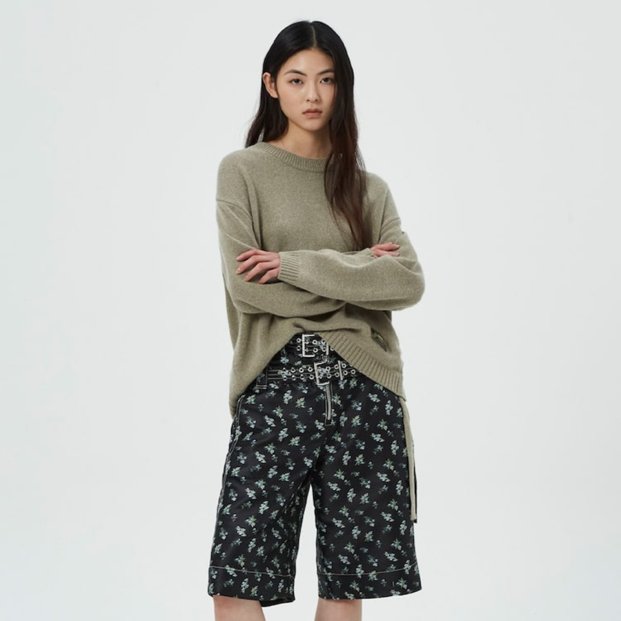 GANNI Future Wool Mix Oversized O-neck – Dusty Olive
