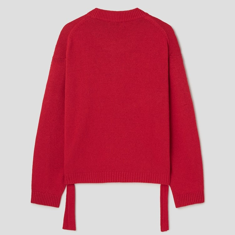 GANNI Future Wool Mix Oversized O-neck – Racing Red