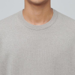 Minimal Crew Neck Knit — Mushroom