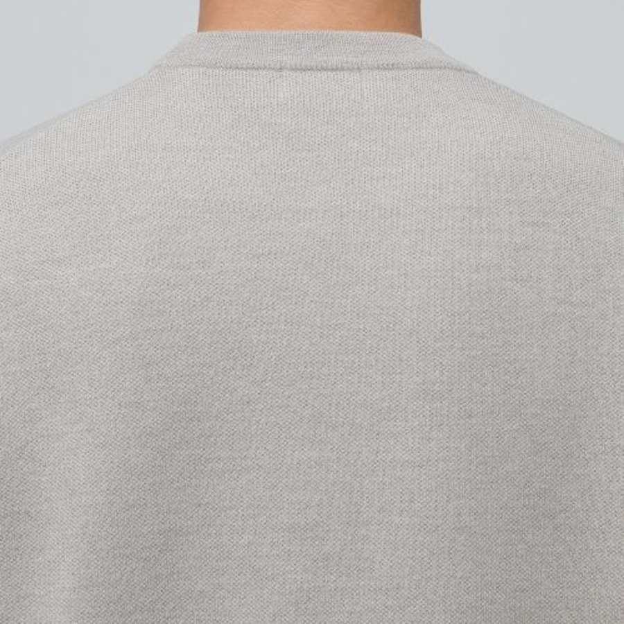 Minimal Crew Neck Knit — Mushroom