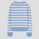 Свитер Striped Graphic Wool Mix Cats Crewneck в голубом цвете Sky Blue