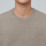 Minimal Crew Neck Knit — Beige
