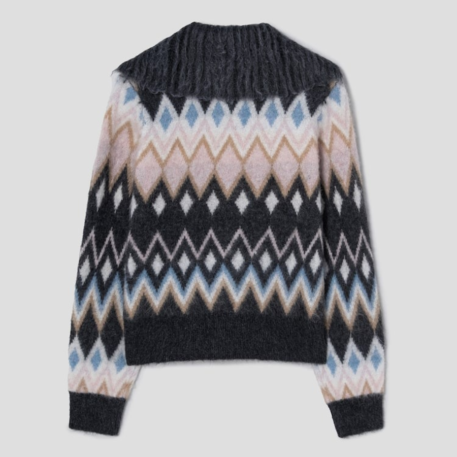 GANNI Fine Brushed Alpaca Cardigan - Black