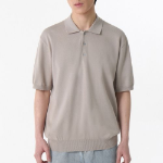 Washable Supima Cotton Knitted Polo Shirt — Mushroom