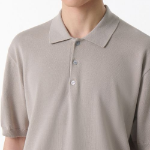 Washable Supima Cotton Knitted Polo Shirt — Mushroom
