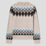 GANNI Fine Brushed Alpaca O-Neck — Yellowish Brown